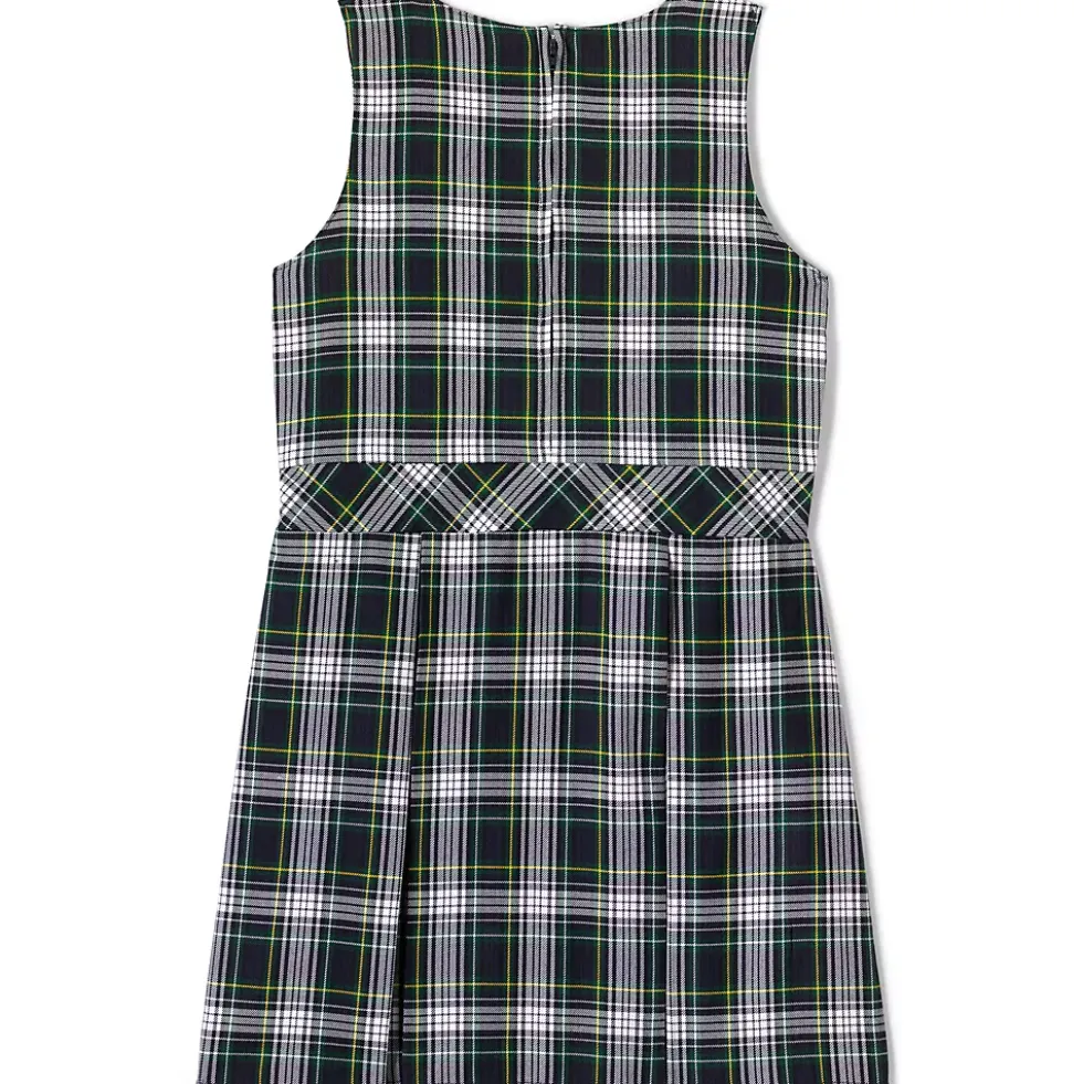 Girls Plaid Jumper Top of Knee