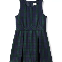 Girls Plaid Jumper Top of Knee