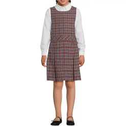 Girls Plaid Jumper Top of Knee