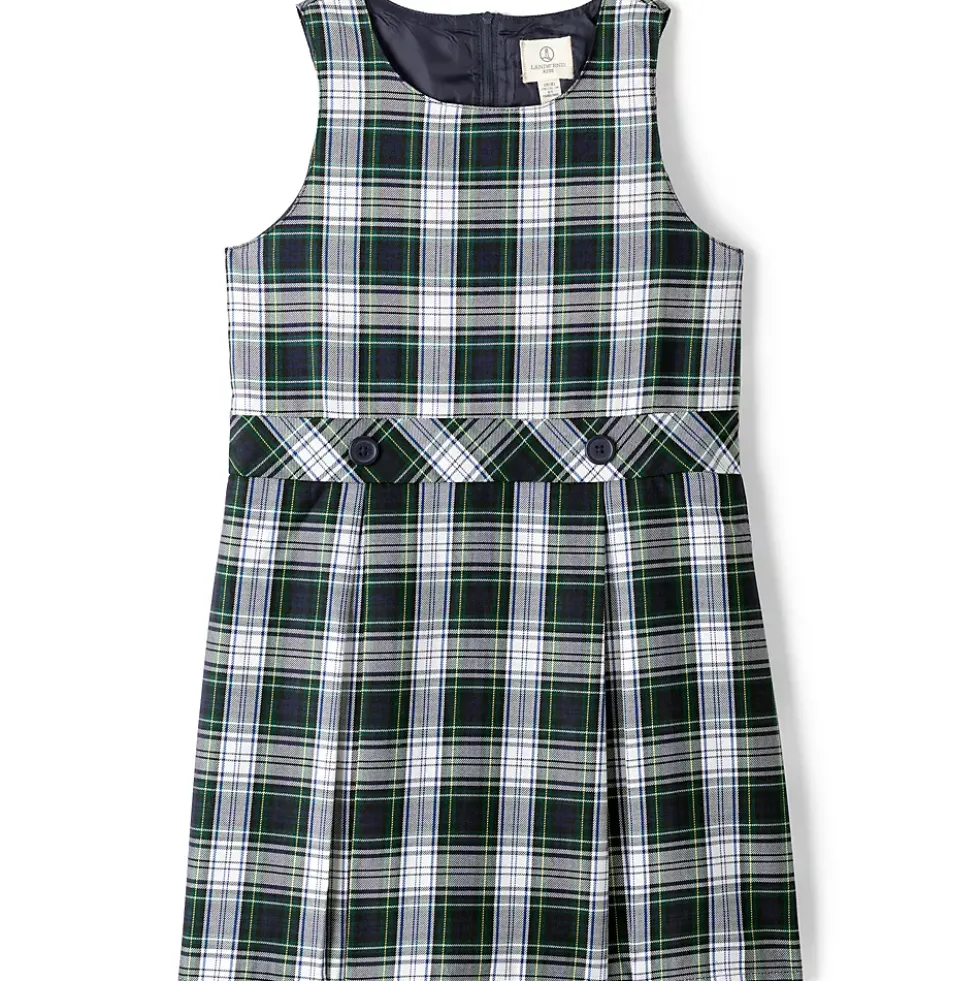 Girls Plaid Jumper Top of Knee