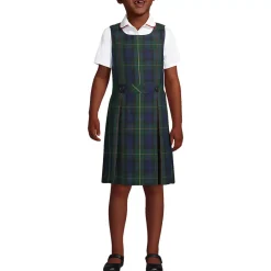 Girls Plaid Jumper Top of Knee