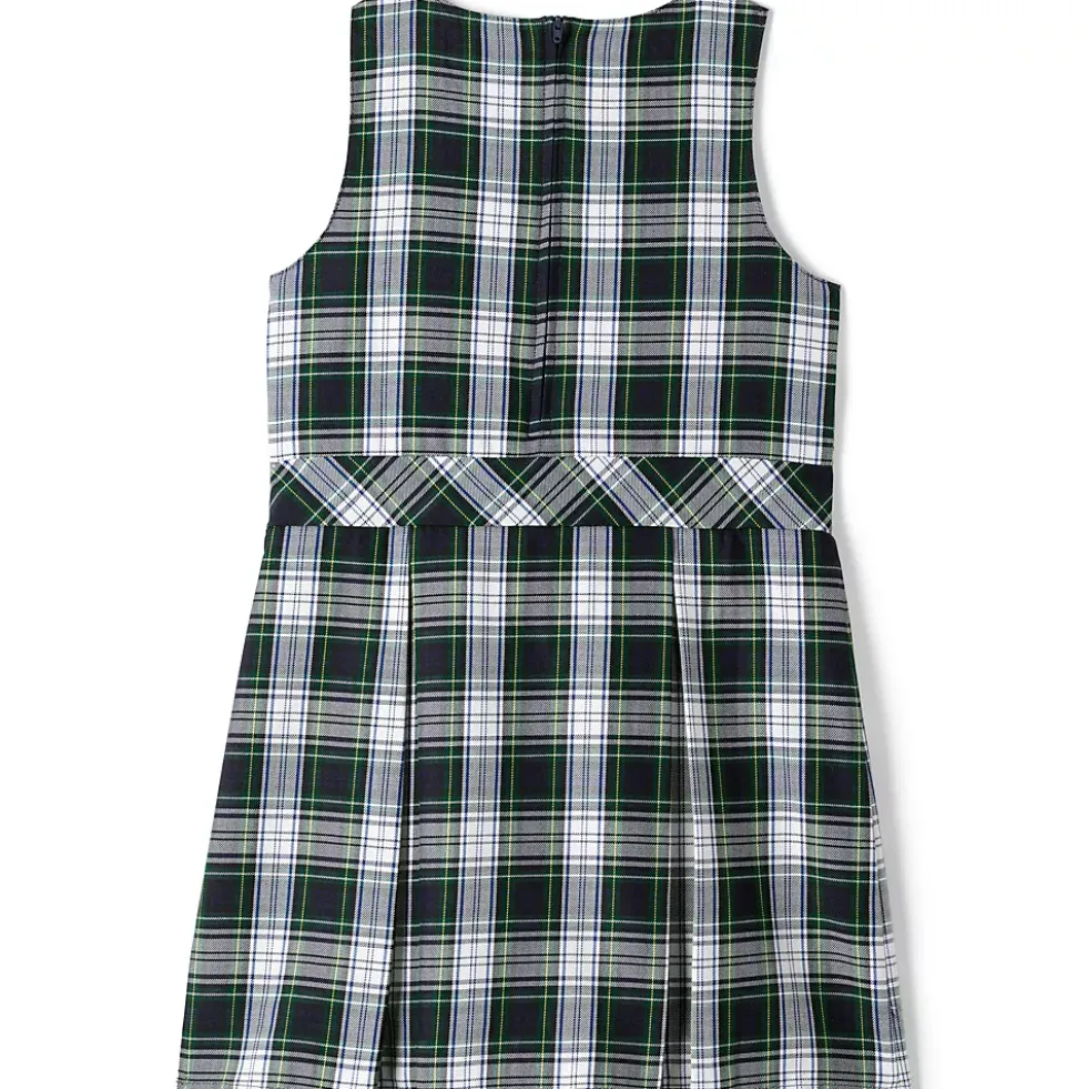 Girls Plaid Jumper Top of Knee