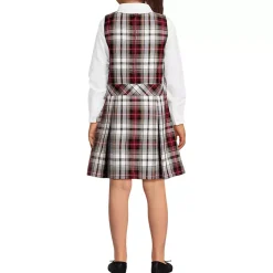 Girls Plaid Jumper Top of Knee