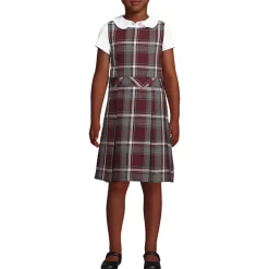 Girls Plaid Jumper Top of Knee