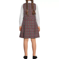 Girls Plaid Jumper Top of Knee