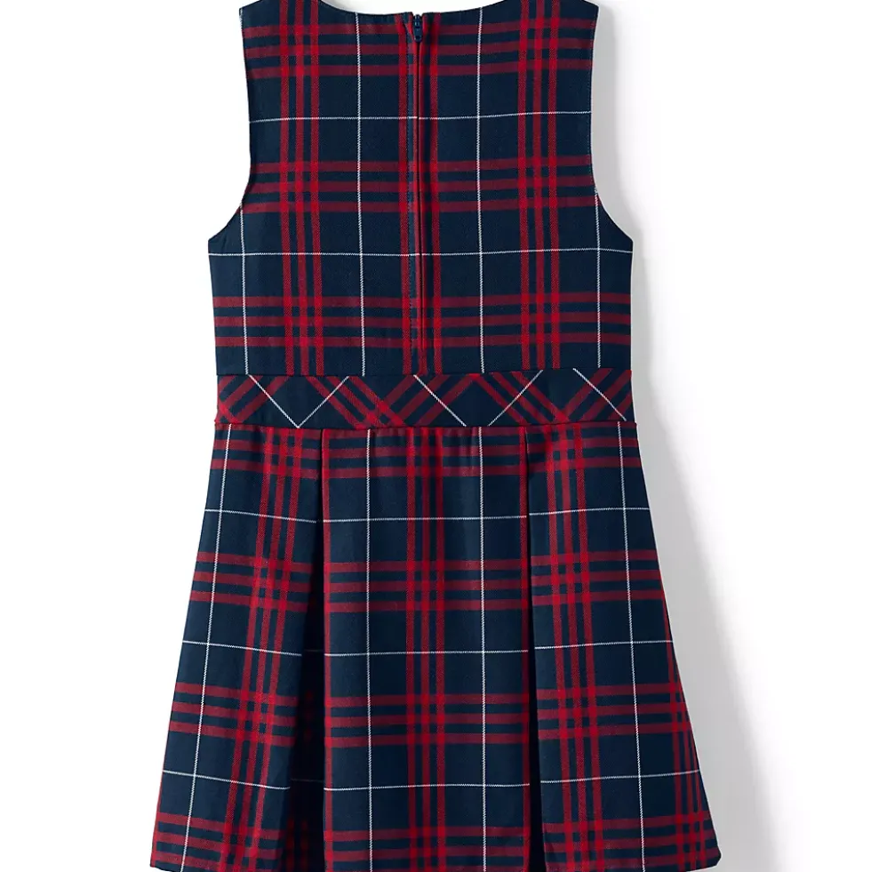 Girls Plaid Jumper Top of Knee