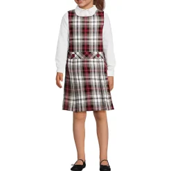 Girls Plaid Jumper Top of Knee