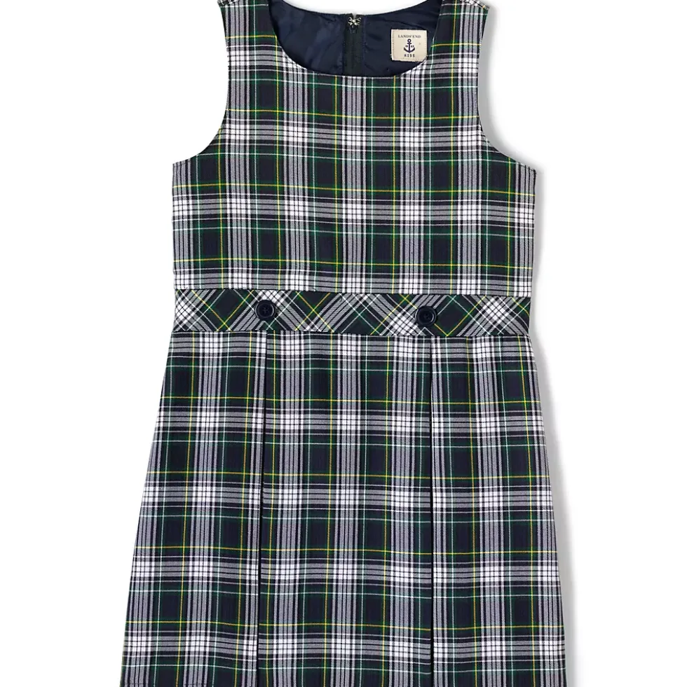 Girls Plaid Jumper Top of Knee