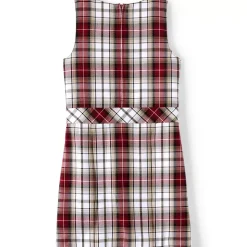 Girls Plaid Jumper Top of Knee