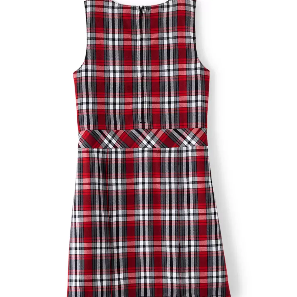 Girls Plaid Jumper Top of Knee