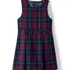 Girls Plaid Jumper Top of Knee