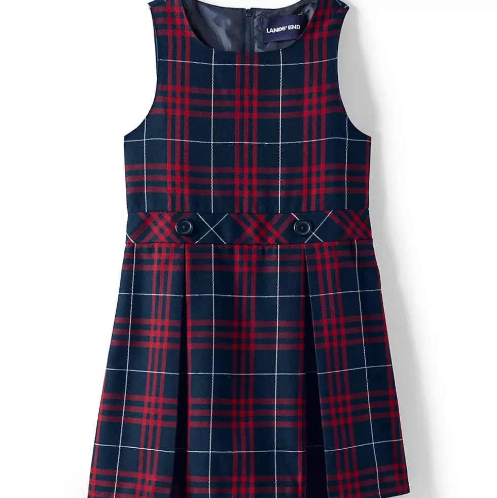 Girls Plaid Jumper Top of Knee