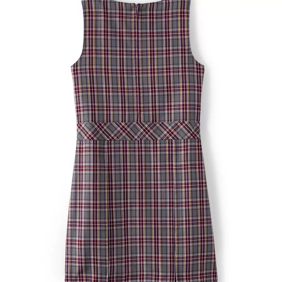 Girls Plaid Jumper Top of Knee