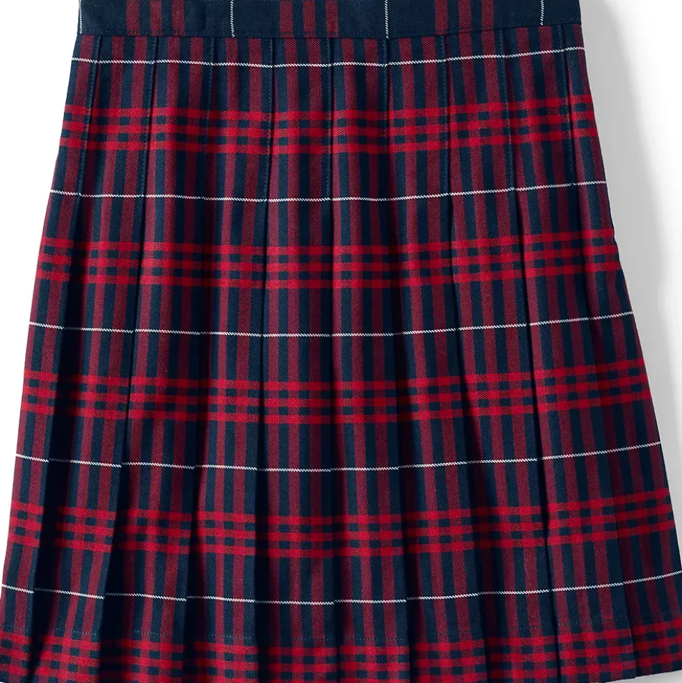 Girls Plaid Pleated Skirt Below the Knee