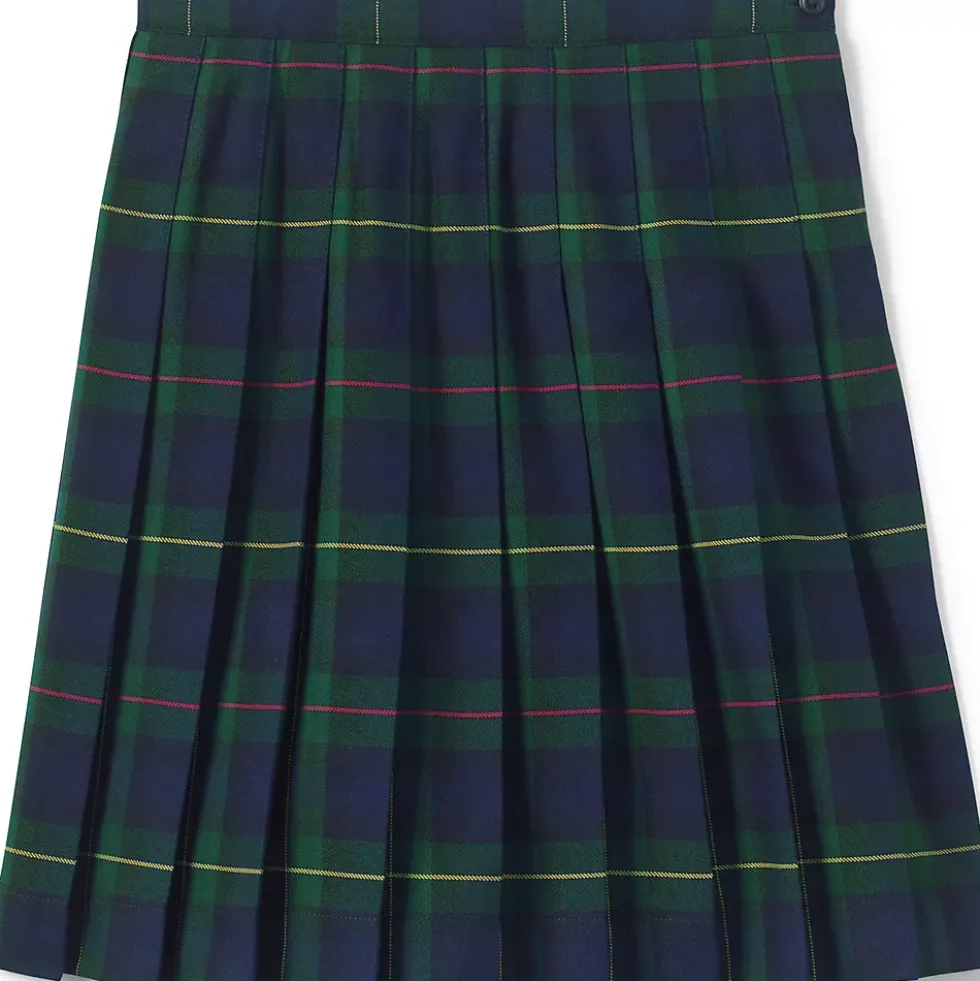 Girls Plaid Pleated Skirt Below the Knee