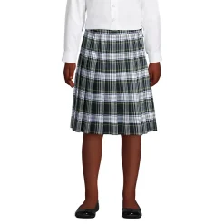 Girls Plaid Pleated Skirt Below the Knee