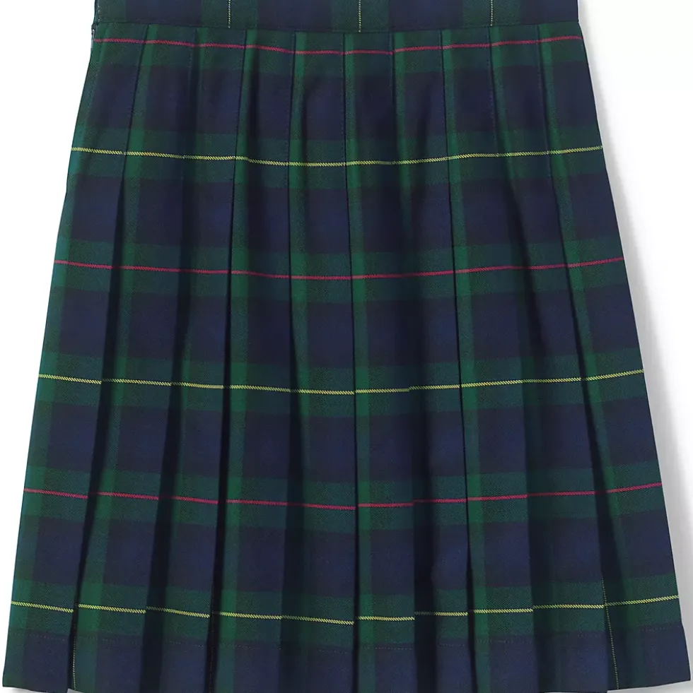 Girls Plaid Pleated Skirt Below the Knee