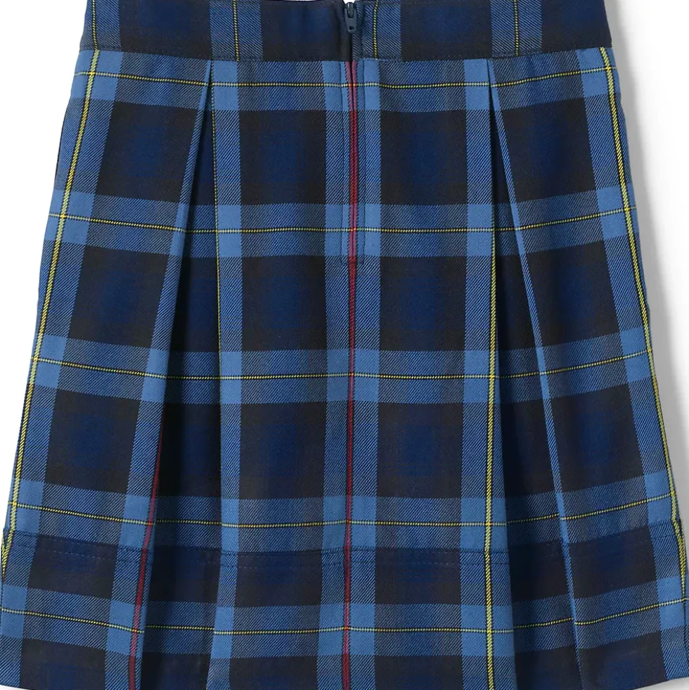 Girls Plaid Pleated Skort Top of Knee