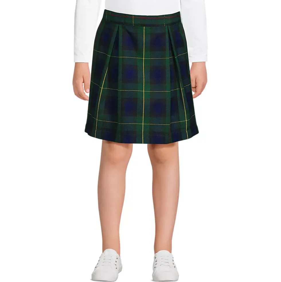 Girls Plaid Skort Top of Knee