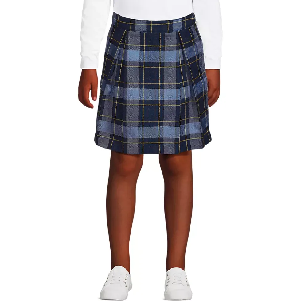 Girls Plaid Skort Top of Knee