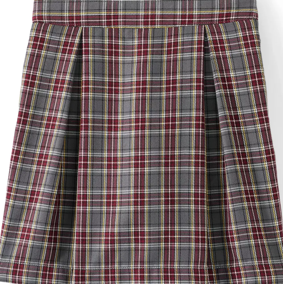Girls Plaid Skort Top of Knee