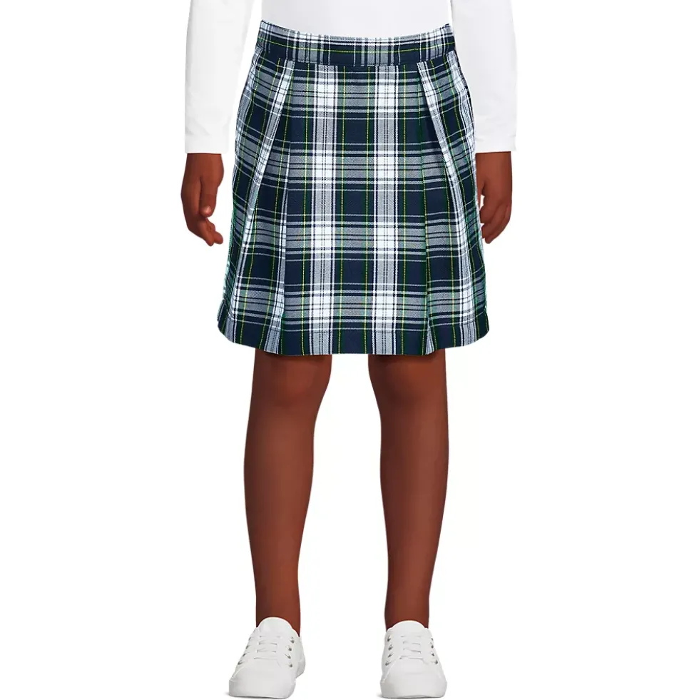 Girls Plaid Skort Top of Knee