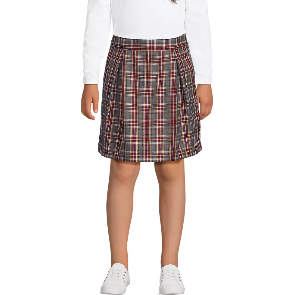 Girls Plaid Skort Top of Knee