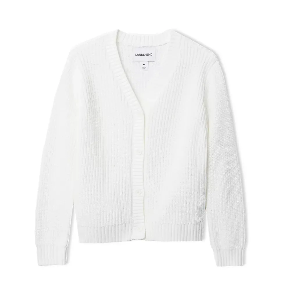Girls Plus Button Front Knit Cardigan
