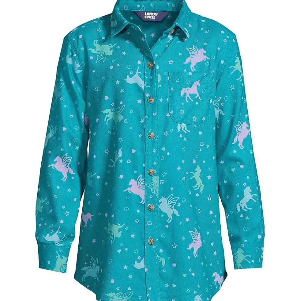 Girls Plus Tie Front Flannel Shirt