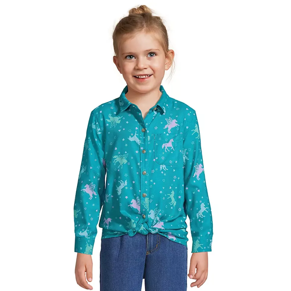 Girls Plus Tie Front Flannel Shirt
