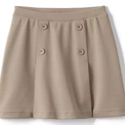 Girls Ponte Button Front Skort Above the Knee