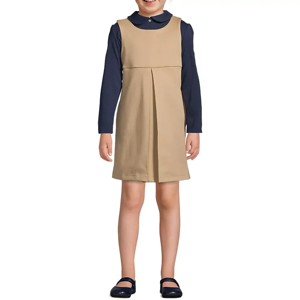 Girls Ponte Pleat Jumper Top of Knee