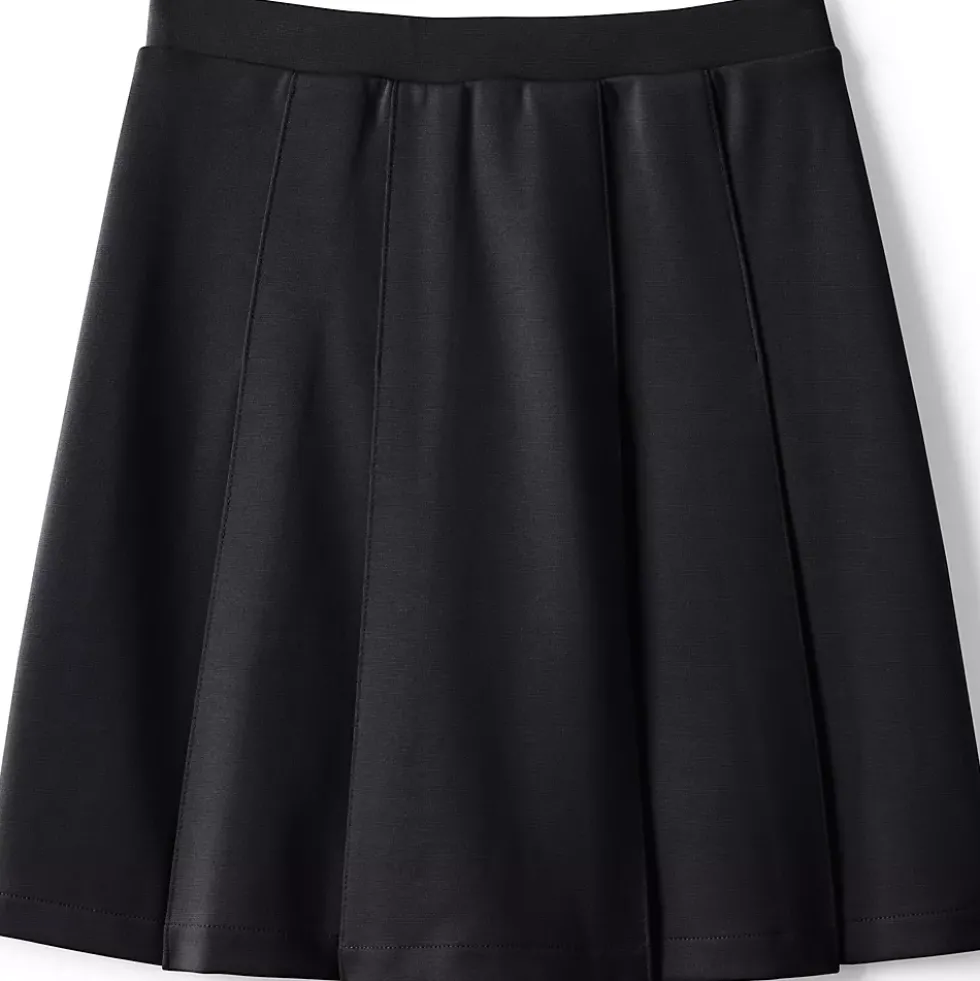 Girls Ponte Pleat Skirt Top of Knee