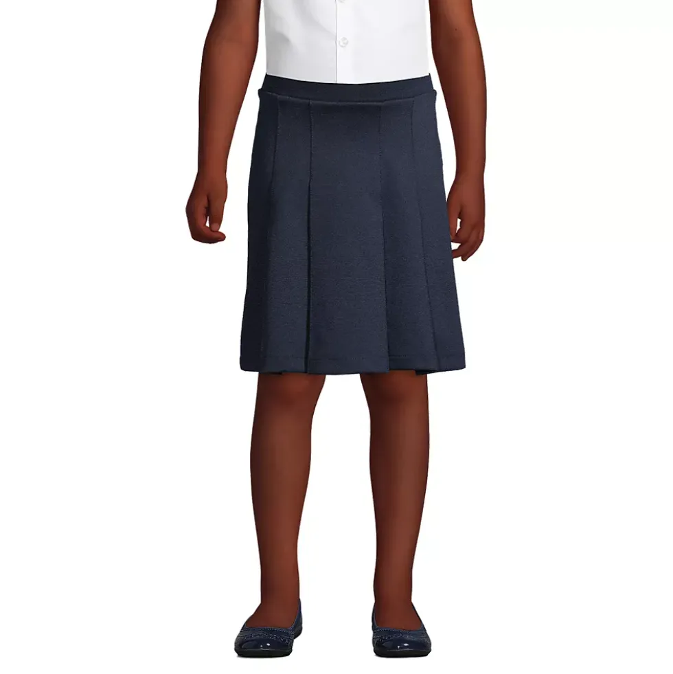 Girls Ponte Pleat Skirt Top of Knee
