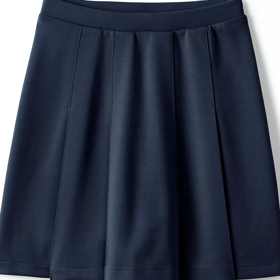 Girls Ponte Pleat Skirt Top of Knee