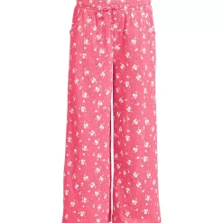 Girls Pull On Knit Gauze Wide Leg Pants