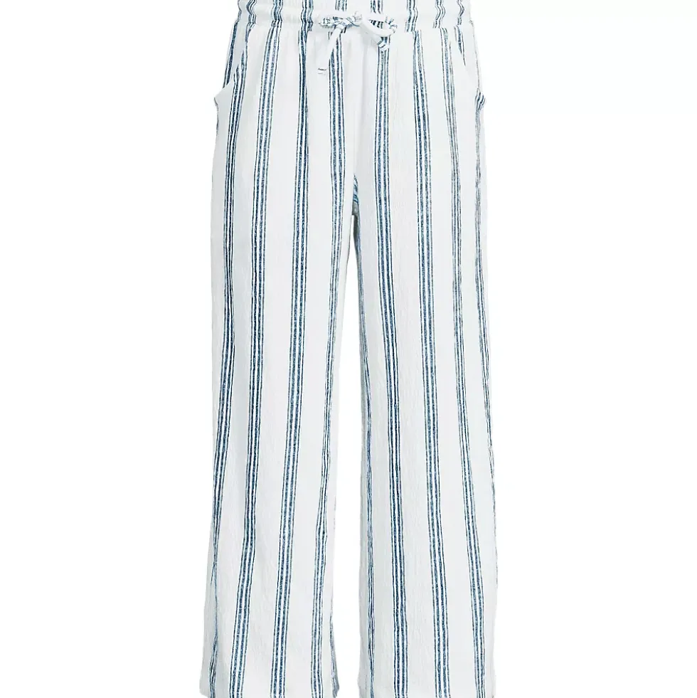 Girls Pull On Knit Gauze Wide Leg Pants