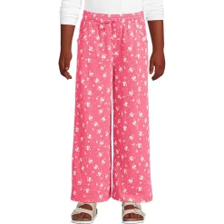 Girls Pull On Knit Gauze Wide Leg Pants