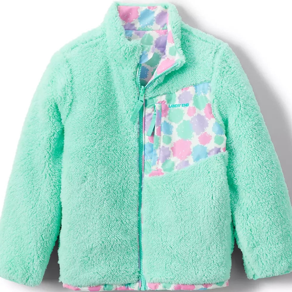 Girls Reversible Fleece Puffer Jacket