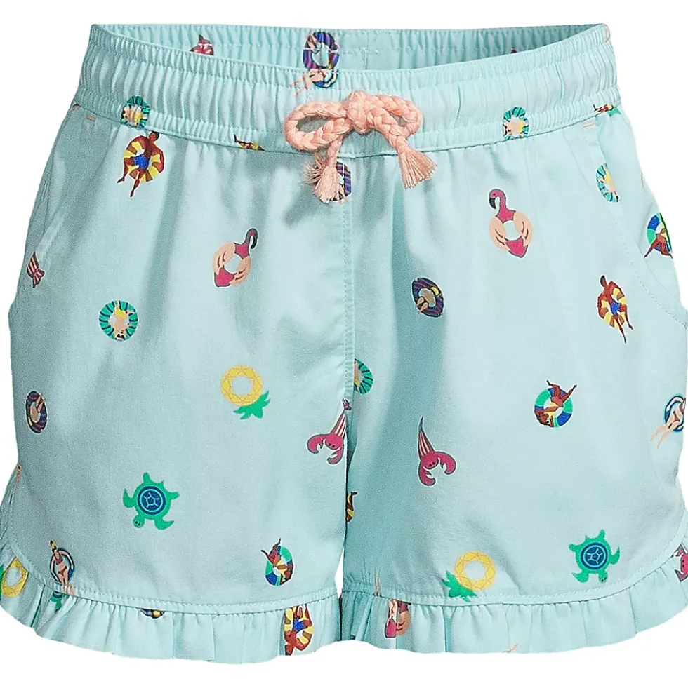 Girls Ruffle Hem Pull On Shorts