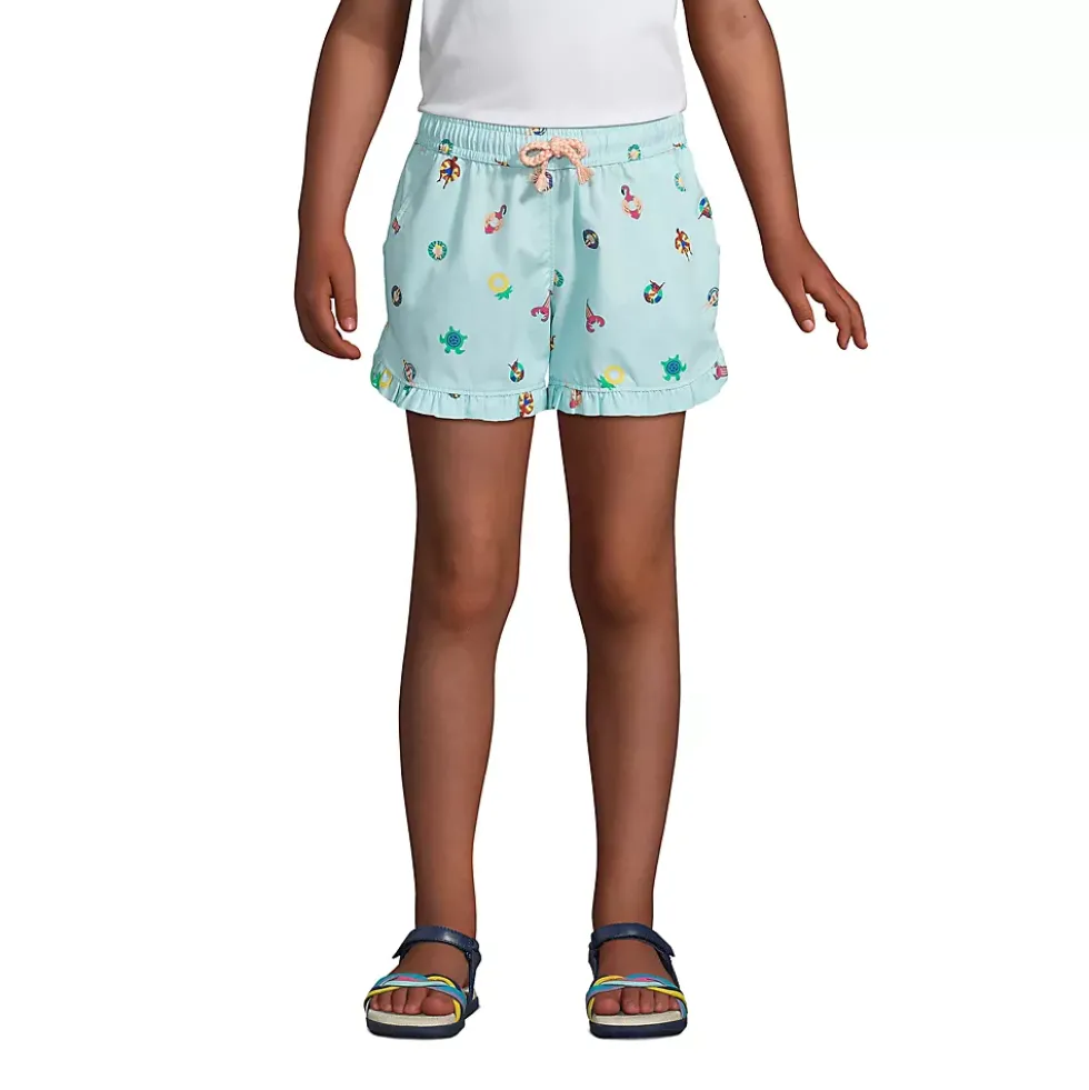 Girls Ruffle Hem Pull On Shorts