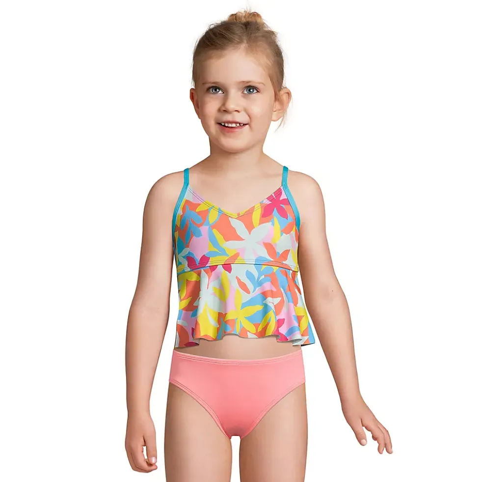 Girls Ruffle Tankini Swimsuit Top