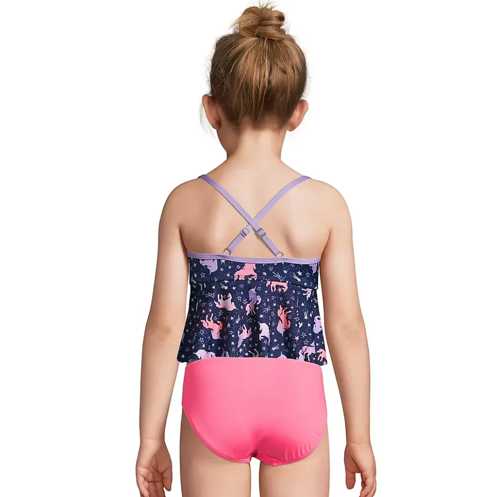 Girls Ruffle Tankini Swimsuit Top