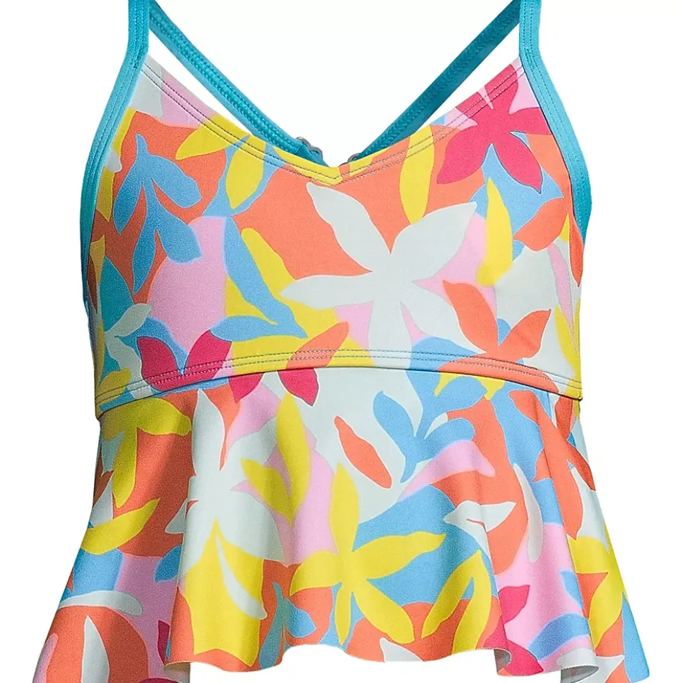Girls Ruffle Tankini Swimsuit Top