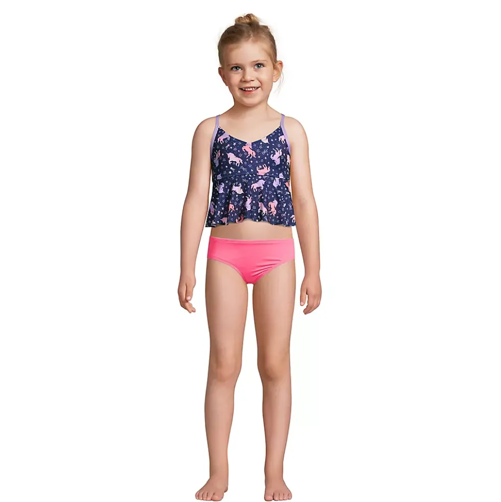 Girls Ruffle Tankini Swimsuit Top