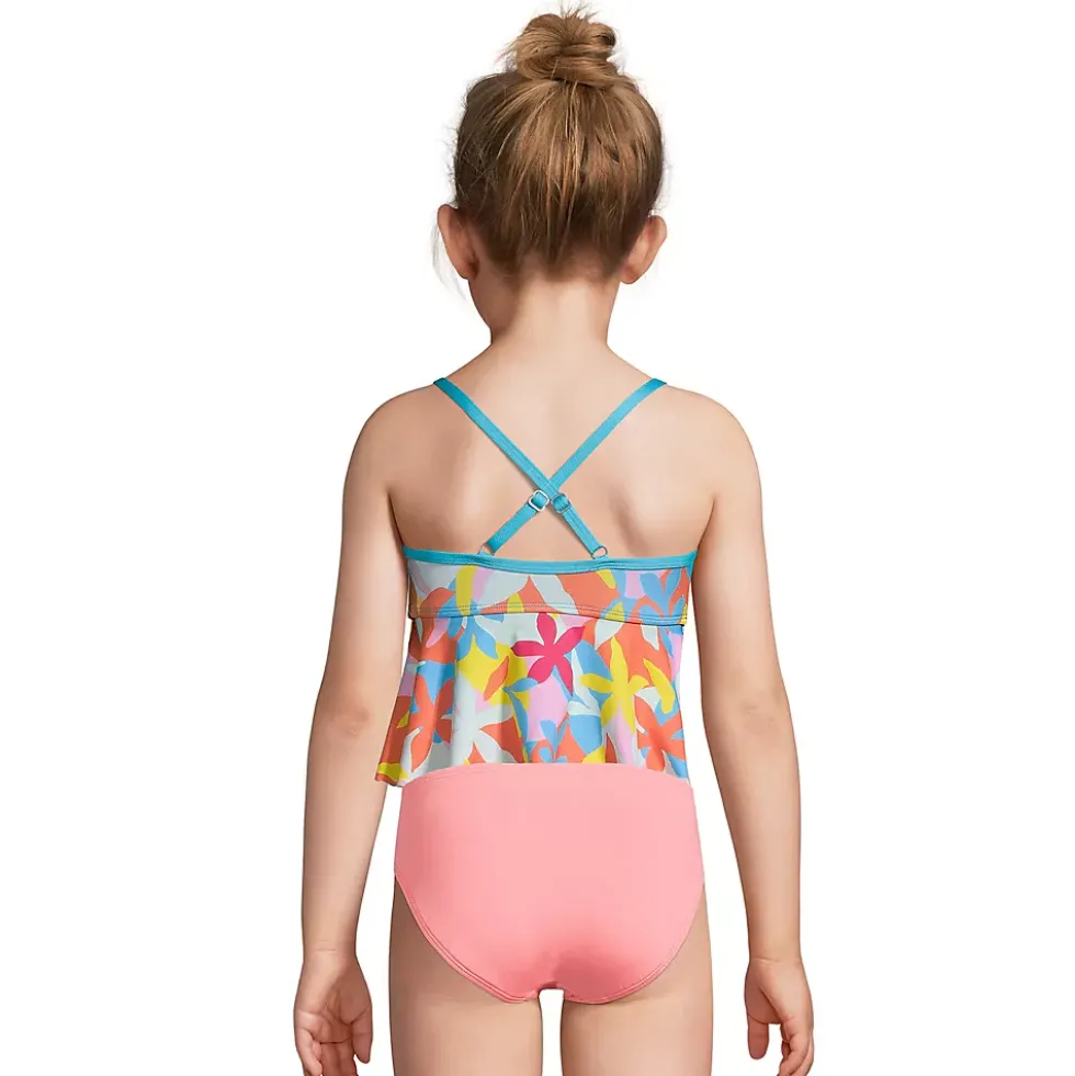 Girls Ruffle Tankini Swimsuit Top