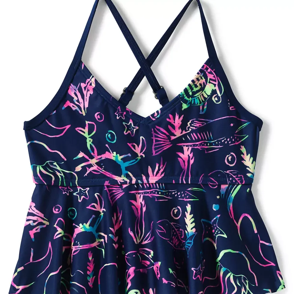 Girls Ruffle Tankini Swimsuit Top