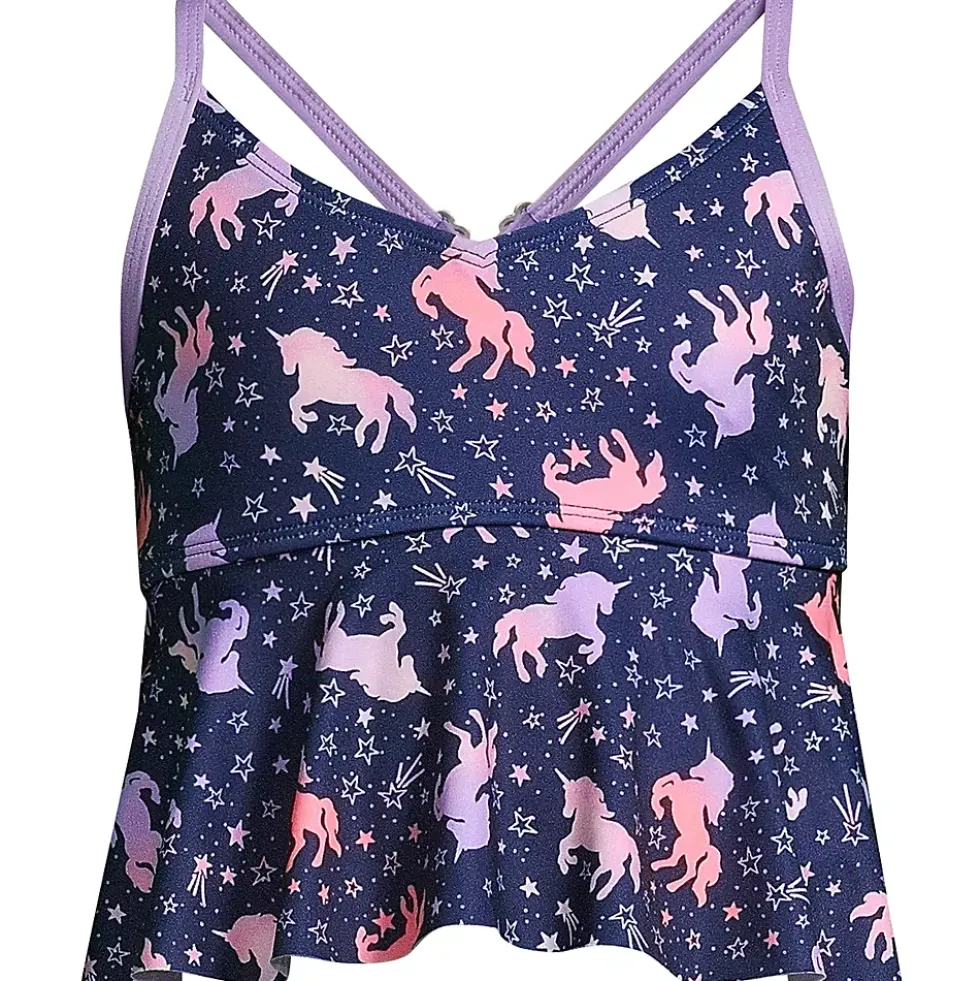Girls Ruffle Tankini Swimsuit Top