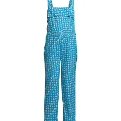 Girls Ruffle Trimmed Pattern Jumpsuit