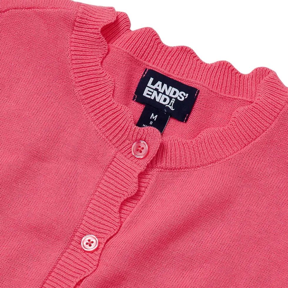 Girls Scalloped Hem Cardigan